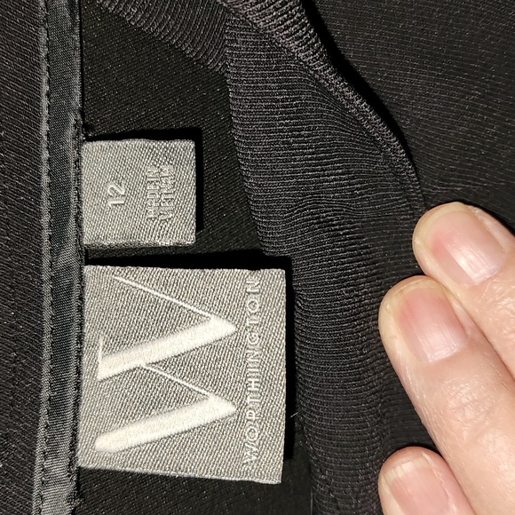 Black Wide Leg Ankle Pant (Size 12) NWOT W Worthington (Side Zip) - Picture 5 of 7